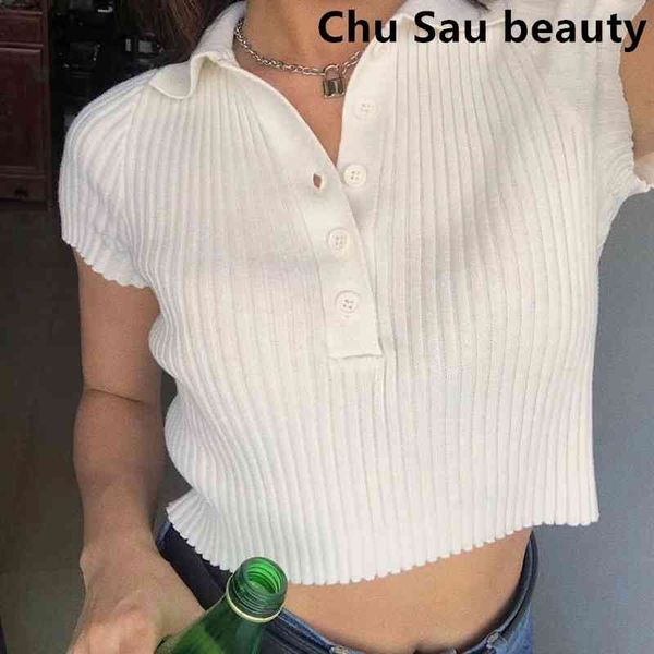 fashion casual t-shirts cotton women summer short sleeve crop ladies turn-down collar solid white tee shirt 210508
fashion casual t-shirts cotton women summer short sleeve crop ladies turn-down collar solid white tee shirt 210508