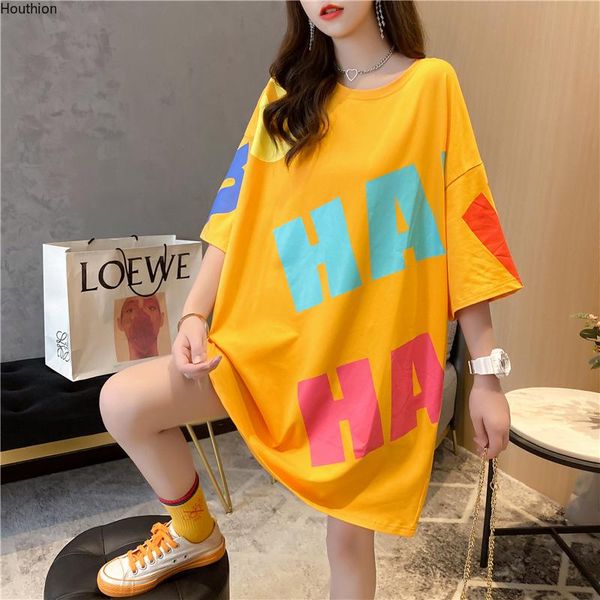 houthion women's t-shirt casual fashion loose plus size mid-length t shirt letter printing short sleeve o-neck top, White
houthion women's t-shirt casual fashion loose plus size mid-length t shirt letter printing short sleeve o-neck top, White