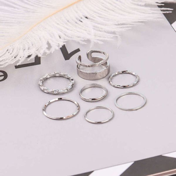 2021 set cold niche design joint personality ins men's fashion opening ring women's c440, Black
2021 set cold niche design joint personality ins men's fashion opening ring women's c440, Black
