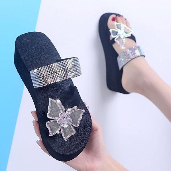 women's summer fashion slippers female platform rhinestone shoes open toe sandals ladies casual comfortable 2021, Black
women's summer fashion slippers female platform rhinestone shoes open toe sandals ladies casual comfortable 2021, Black