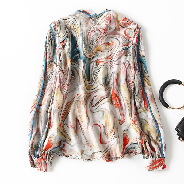women's blouses & shirts spring long sleeve pullover round neck paisley print natural real silk soie panelled blouse elegant casual shi, White
women's blouses & shirts spring long sleeve pullover round neck paisley print natural real silk soie panelled blouse elegant casual shi, White