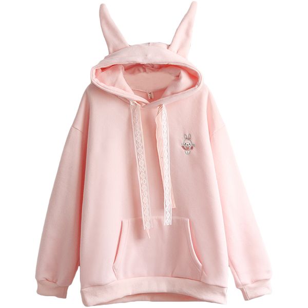 japanese kawaii rabbit women hoodies lolita bunny ear long sleeve pink hooded sweatshirt teen girls winter warm cute pullover, Black
japanese kawaii rabbit women hoodies lolita bunny ear long sleeve pink hooded sweatshirt teen girls winter warm cute pullover, Black
