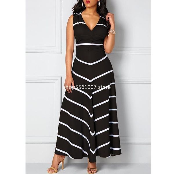 casual dresses summer autumn dress women 2021 elegant deep v neck striped ball gown maxi plus size slim long party, Black;gray
casual dresses summer autumn dress women 2021 elegant deep v neck striped ball gown maxi plus size slim long party, Black;gray