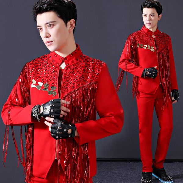 men's suits & blazers s~5xl fashion bar dj performance dresses 2021 korean drums singers fringed sequins stage singer costumes, White;black
men's suits & blazers s~5xl fashion bar dj performance dresses 2021 korean drums singers fringed sequins stage singer costumes, White;black