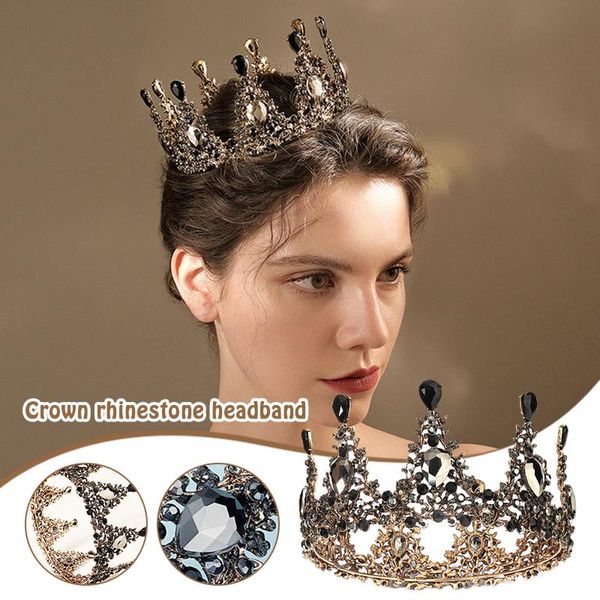 hair clips & barrettes baroque crowns for women rhinestone bridal black tiaras retro alloy hoop jewelry headwear accessories forseven, Golden;silver 
hair clips & barrettes baroque crowns for women rhinestone bridal black tiaras retro alloy hoop jewelry headwear accessories forseven, Golden;silver