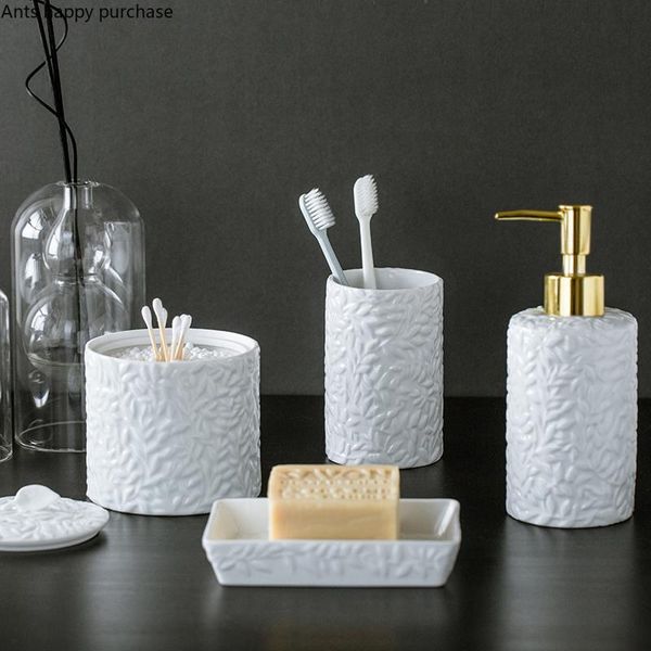 bathroom supplies set ceramics three-piece suit lotion bottle mouth cup cotton swab box storage toiletries wash bath accessory
bathroom supplies set ceramics three-piece suit lotion bottle mouth cup cotton swab box storage toiletries wash bath accessory