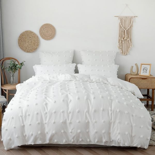 bedding sets super luxury king size set for family solid color duvet cover bed quilt with cute white balls girls women home 96op
bedding sets super luxury king size set for family solid color duvet cover bed quilt with cute white balls girls women home 96op