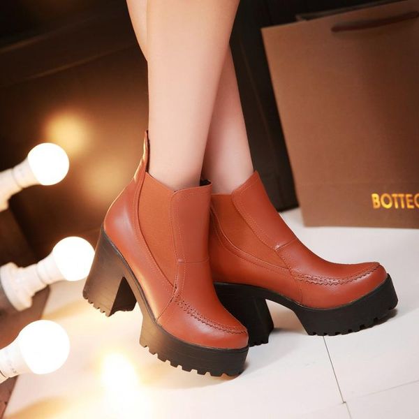 boots big size europeans and americans with round head thick heel sleeve waterproof platform, Black
boots big size europeans and americans with round head thick heel sleeve waterproof platform, Black