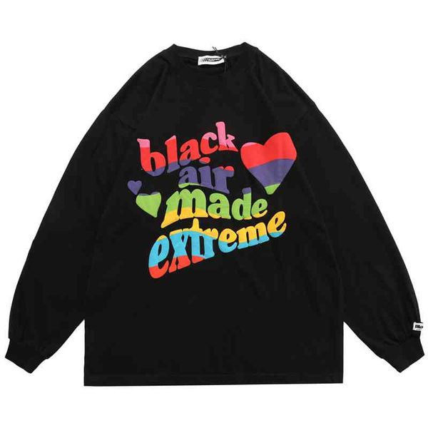 men's hoodies & sweatshirts hip hop oversized t shirt color letters print autumn harajuku casual cotton long sleeve streetwear rock tsh, Black
men's hoodies & sweatshirts hip hop oversized t shirt color letters print autumn harajuku casual cotton long sleeve streetwear rock tsh, Black