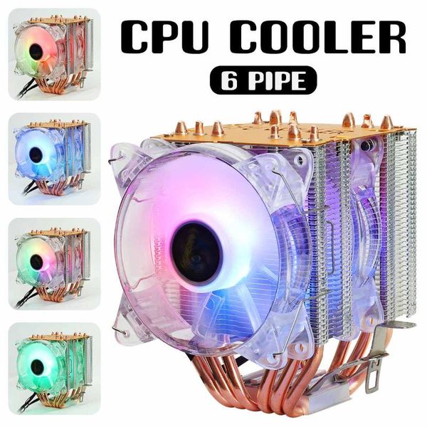 fans & coolings 6 heatpipes rgb cooler fan 4pin cpu pc computer silent cooling heatsink radiator for intel lga775/115x 1366&amd
fans & coolings 6 heatpipes rgb cooler fan 4pin cpu pc computer silent cooling heatsink radiator for intel lga775/115x 1366&amd