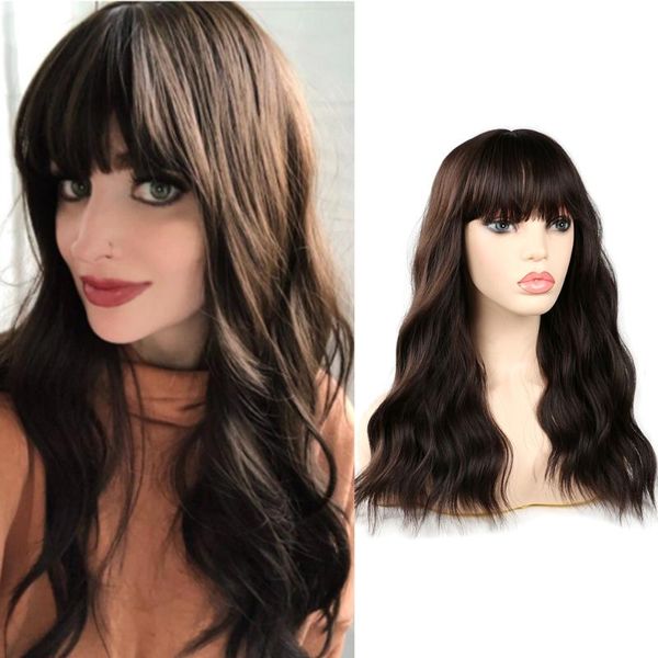 synthetic wigs saisity black brown golden highlight long wavy hair with bangs heat resistant cosplay for
synthetic wigs saisity black brown golden highlight long wavy hair with bangs heat resistant cosplay for