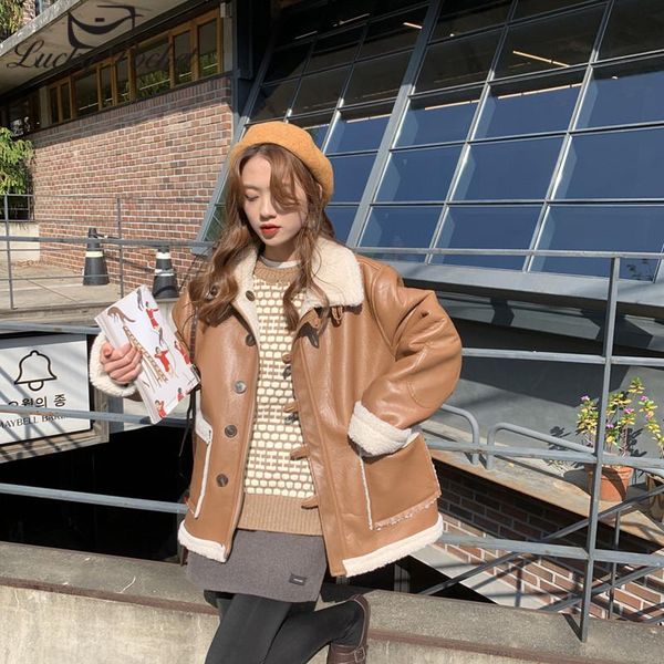 women's fur & faux women autumn winter hit color spliced fashion lamb wool leather female high street coats ladies thick warm coat ml10, Black
women's fur & faux women autumn winter hit color spliced fashion lamb wool leather female high street coats ladies thick warm coat ml10, Black