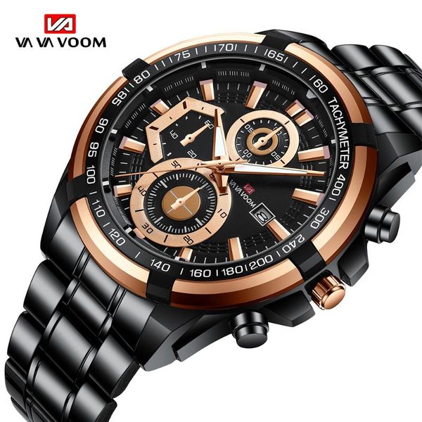 wristwatches vava voom men's sports watches fashion stainless steel waterproof calendar quartz relogio masculino, Slivery;brown
wristwatches vava voom men's sports watches fashion stainless steel waterproof calendar quartz relogio masculino, Slivery;brown