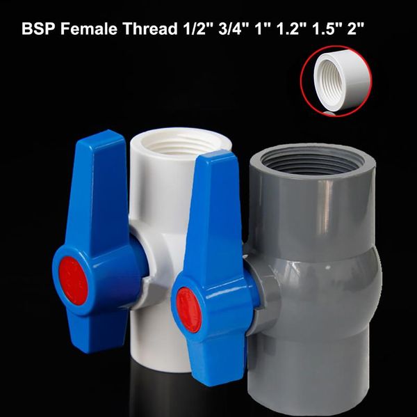 watering equipments 1pc bsp 1/2" 3/4" 1" 1.2" 1.5" 2" female thread pvc ball valve garden irrigation aquarium
watering equipments 1pc bsp 1/2" 3/4" 1" 1.2" 1.5" 2" female thread pvc ball valve garden irrigation aquarium