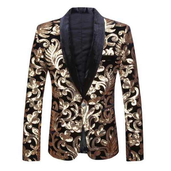 men's suits & blazers fashion mens black sell shawl lapel floral sequins velvet slim fit blazer stage performance wedding suit jacket m, White;black
men's suits & blazers fashion mens black sell shawl lapel floral sequins velvet slim fit blazer stage performance wedding suit jacket m, White;black