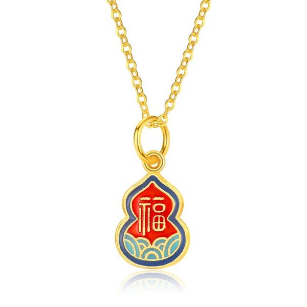 pendant necklaces enamel painted vintage 24k imitation gold color gourd necklace good luck beads and golden ruyi lock, Silver
pendant necklaces enamel painted vintage 24k imitation gold color gourd necklace good luck beads and golden ruyi lock, Silver