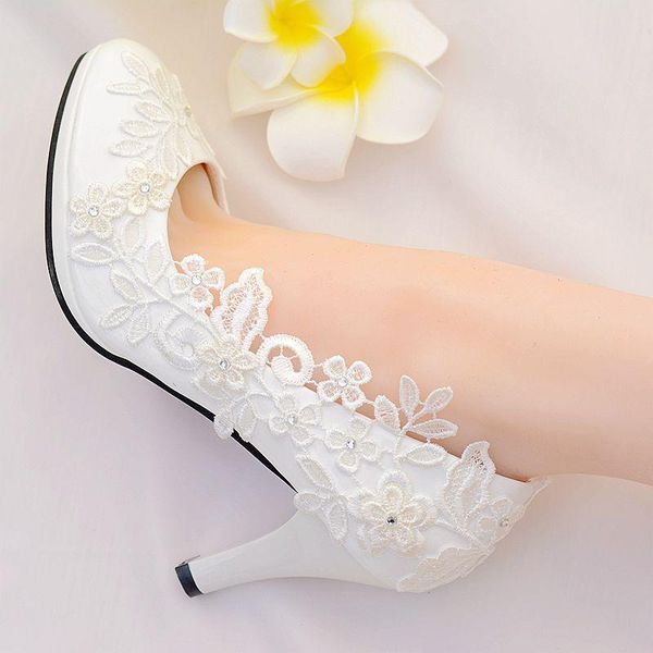 dress shoes white wedding lace flower round toe slip on women pumps 4.5cm/8cm shallow bridal high heel for party, Black
dress shoes white wedding lace flower round toe slip on women pumps 4.5cm/8cm shallow bridal high heel for party, Black