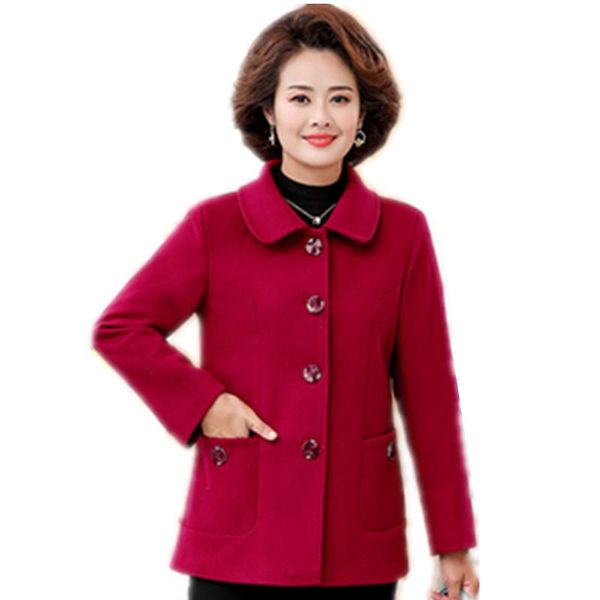 middle-aged women's spring and autumn woolen coat fashion large size short single-breasted ladies a300 wool & blends, Black
middle-aged women's spring and autumn woolen coat fashion large size short single-breasted ladies a300 wool & blends, Black