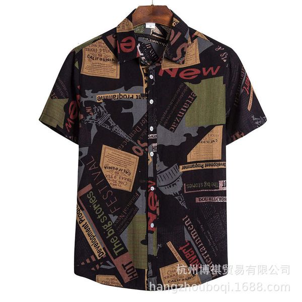 men's casual shirts shirtsummer light casual loose printed large men's floral shirt series available mdie, White;black
men's casual shirts shirtsummer light casual loose printed large men's floral shirt series available mdie, White;black