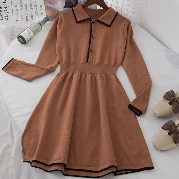 casual dresses 2021 fashion women's retro long sleeve closed waist slim striped knit dress, Black;gray
casual dresses 2021 fashion women's retro long sleeve closed waist slim striped knit dress, Black;gray