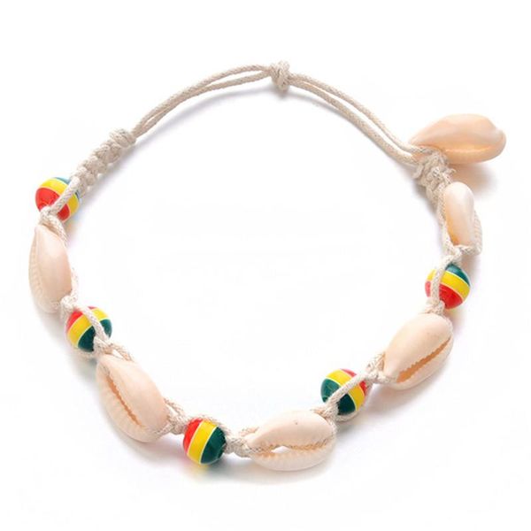 anklets vintage diy rope wood bead ankle bracelet natural shell bohemian anklet women foot jewelry summer beach holiday accessories, Red;blue
anklets vintage diy rope wood bead ankle bracelet natural shell bohemian anklet women foot jewelry summer beach holiday accessories, Red;blue