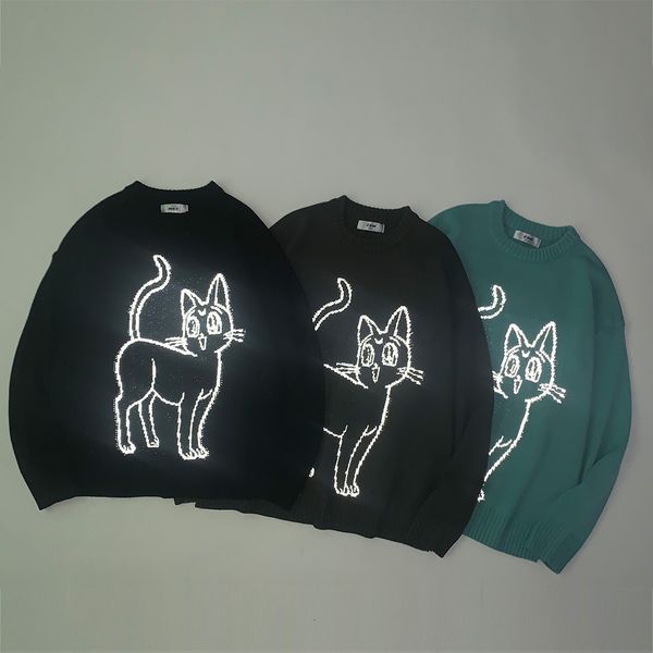 sweater knit cartoon reflective printed t shirt men's fashion brand round neck bf lazy trend loose long sleeve pullover, White;black
sweater knit cartoon reflective printed t shirt men's fashion brand round neck bf lazy trend loose long sleeve pullover, White;black