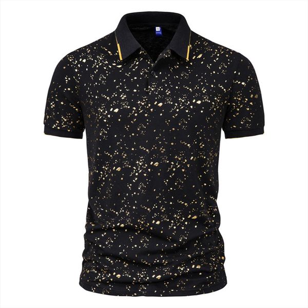 shirts summer fashion gold bronzing mens polo print short sleeve lapel para hombre men clothing, White;black
shirts summer fashion gold bronzing mens polo print short sleeve lapel para hombre men clothing, White;black