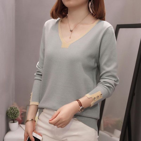women's sweaters nkandby v-neck pullovers women 2021 autumn winter fashion skinny patchwork knitted jumpers oversize female knitwear, White;black
women's sweaters nkandby v-neck pullovers women 2021 autumn winter fashion skinny patchwork knitted jumpers oversize female knitwear, White;black