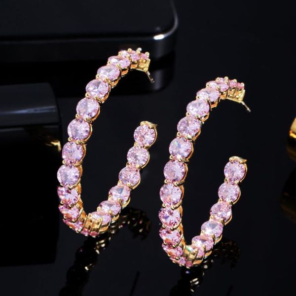 hoop & huggie cwwzircons bling out round cubic zirconia gold color pink big circle earring for women luxury designer cz jewelry cz893, Golden;silver
hoop & huggie cwwzircons bling out round cubic zirconia gold color pink big circle earring for women luxury designer cz jewelry cz893, Golden;silver