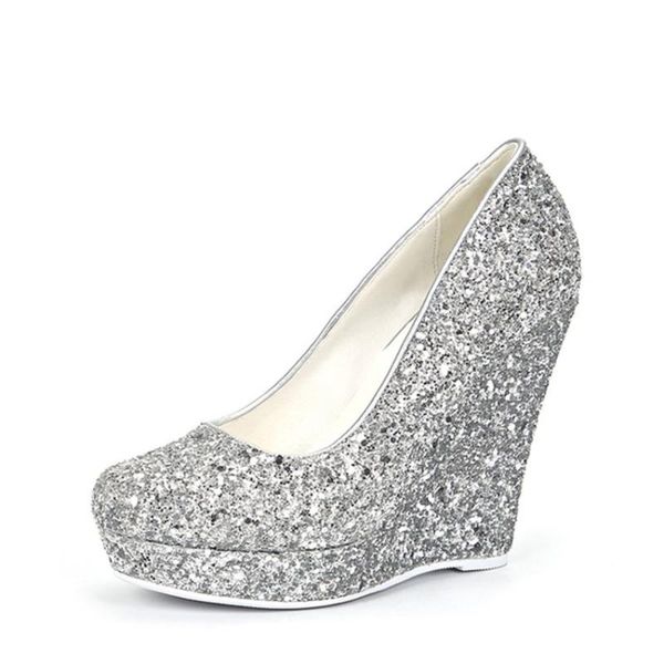 dress shoes womens round toe sequins bling sliver wedge high heel pumps low 12cm wedding bridal 2021, Black
dress shoes womens round toe sequins bling sliver wedge high heel pumps low 12cm wedding bridal 2021, Black
