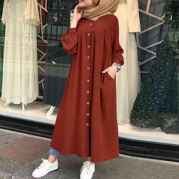 muslim dress women abaya hijabs shirt dress solid long sleeve pocket maxi vestidos female button robe high wasit femme musulman, Black;gray
muslim dress women abaya hijabs shirt dress solid long sleeve pocket maxi vestidos female button robe high wasit femme musulman, Black;gray
