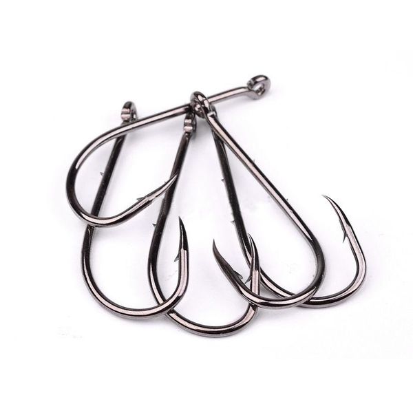 pcs/lot carbon steel fishing hook fishhook long shank jig hooks