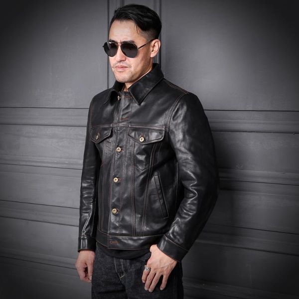 men's leather & faux 2021 black japan casual style genuine jacket men single breasted large size 3xl real natural horsehide autumn shor
men's leather & faux 2021 black japan casual style genuine jacket men single breasted large size 3xl real natural horsehide autumn shor