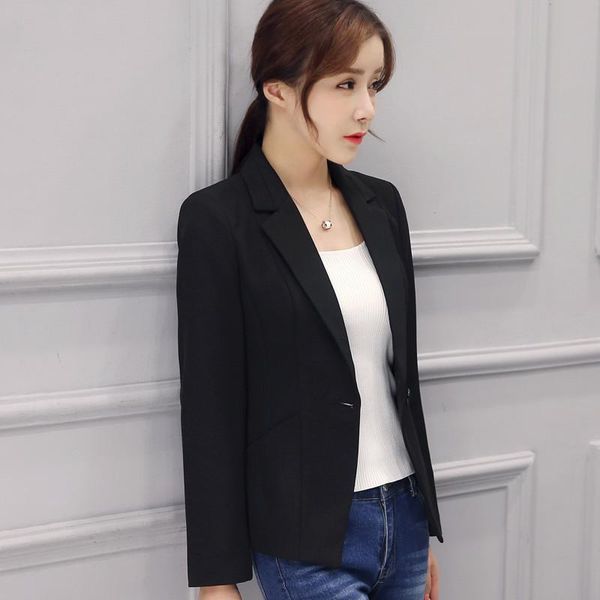 women's suits & blazers women spring autumn slim suit jacket female work office lady black single button business notched blazer plus s, White;black
women's suits & blazers women spring autumn slim suit jacket female work office lady black single button business notched blazer plus s, White;black
