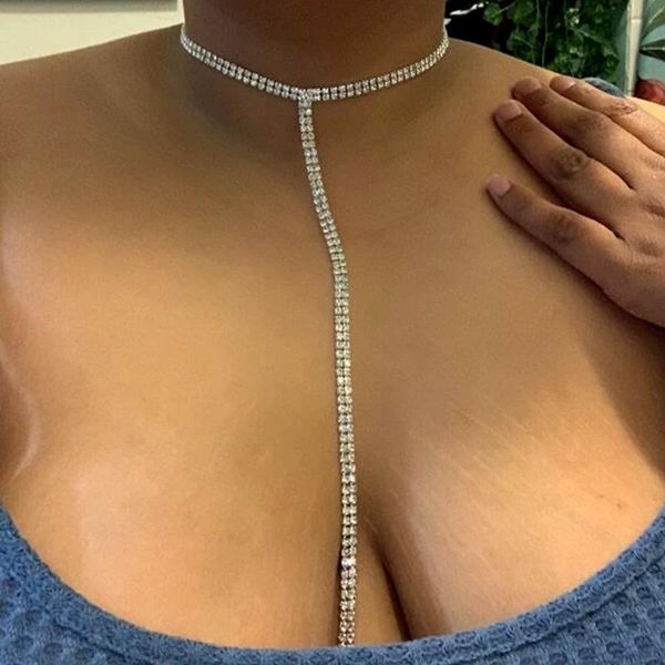 chains vintage double row necklace jewelry for women neck chain aesthetic decorations statement long choker crystal gifts, Silver
chains vintage double row necklace jewelry for women neck chain aesthetic decorations statement long choker crystal gifts, Silver