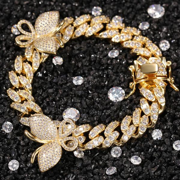 fashion 12mm cz butterfly bracelet cuban chain micro pave cubic zircon gold silver color for men luxury clasp drop link,, Black
fashion 12mm cz butterfly bracelet cuban chain micro pave cubic zircon gold silver color for men luxury clasp drop link,, Black
