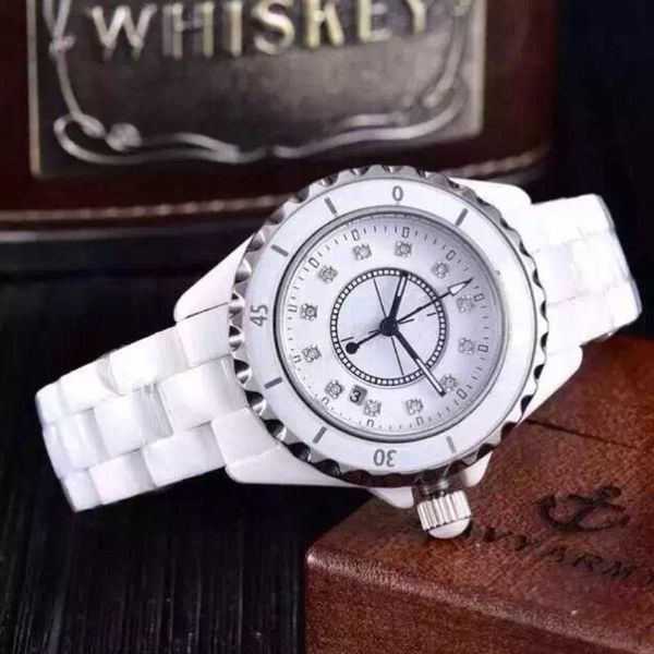 wristwatches ceramic quartz watch classic black white ceramica mens lady womens watches diamonds fashion wristwatch 38mm, Slivery;brown
wristwatches ceramic quartz watch classic black white ceramica mens lady womens watches diamonds fashion wristwatch 38mm, Slivery;brown