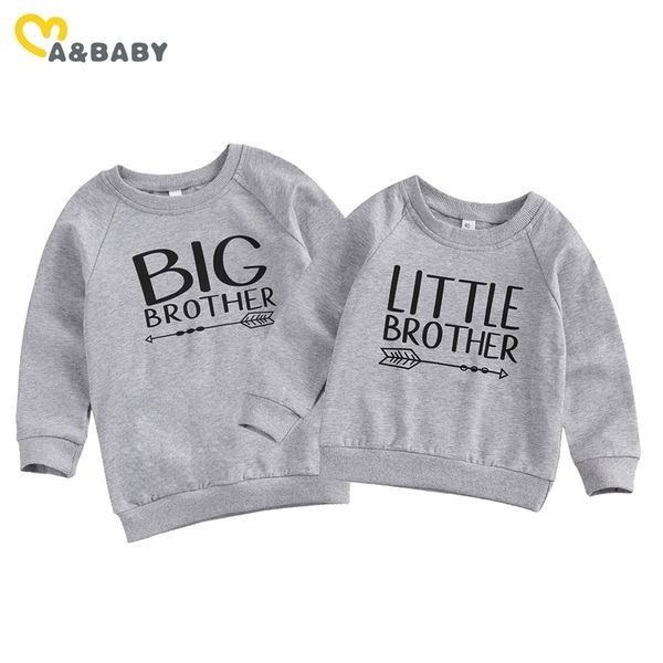 ma&baby 0-6y spring autumn toddler baby kid boys gray sweatshirts long sleeve little brother big bro clothes costumes 220115, Black
ma&baby 0-6y spring autumn toddler baby kid boys gray sweatshirts long sleeve little brother big bro clothes costumes 220115, Black