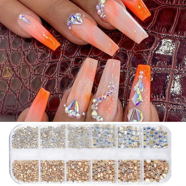 nail art decorations 12 grids rhinestones multi-size diamond colorful fashion manicure decor ab glass crystals 3d flat-back gems glitter, Silver;gold
nail art decorations 12 grids rhinestones multi-size diamond colorful fashion manicure decor ab glass crystals 3d flat-back gems glitter, Silver;gold
