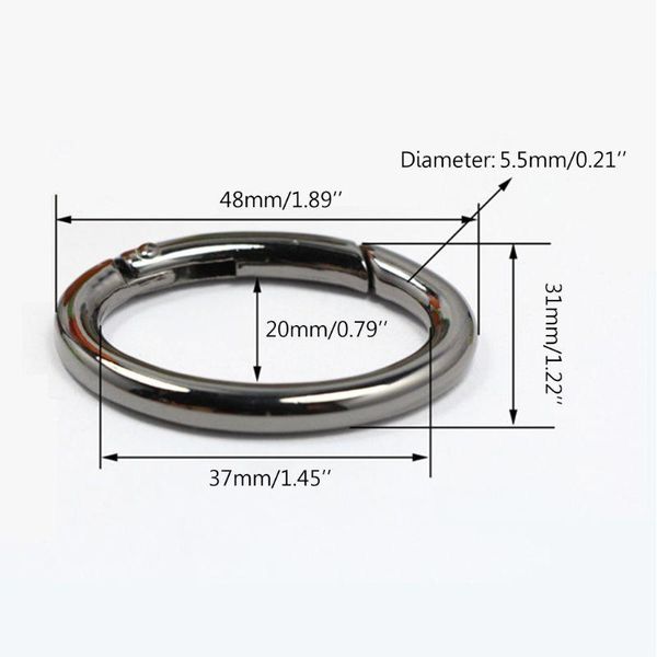 5pcs zinc alloy oval spring clip keyring carabiner trigger for bags purses r58b cords, slings and webbing
5pcs zinc alloy oval spring clip keyring carabiner trigger for bags purses r58b cords, slings and webbing