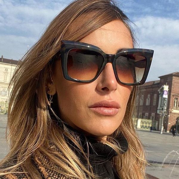sunglasses trends women's cat eye vintage oversized black gradient lens travel female classic brand glasses uv400, White;black
sunglasses trends women's cat eye vintage oversized black gradient lens travel female classic brand glasses uv400, White;black