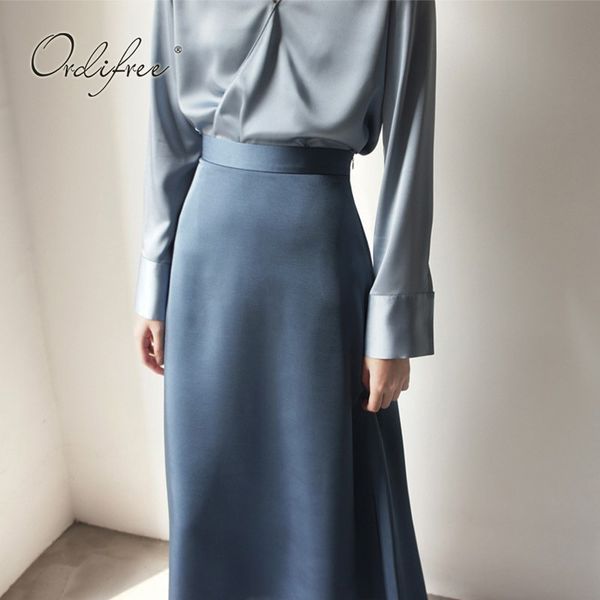 summer women satin high waist vintage office lady work silk long skirt 210415, Black
summer women satin high waist vintage office lady work silk long skirt 210415, Black