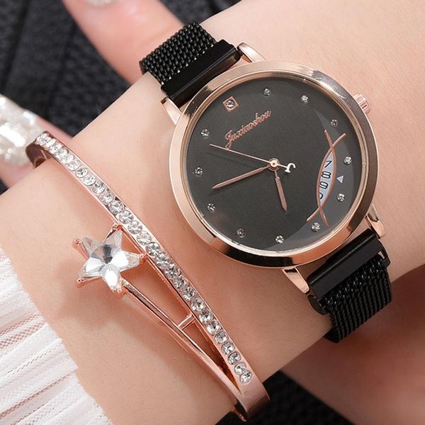wristwatches 2021 women watches bracelet set diamond calendar ladies watch casual magnet quartz wristwatch clock relogio feminino, Slivery;brown
wristwatches 2021 women watches bracelet set diamond calendar ladies watch casual magnet quartz wristwatch clock relogio feminino, Slivery;brown
