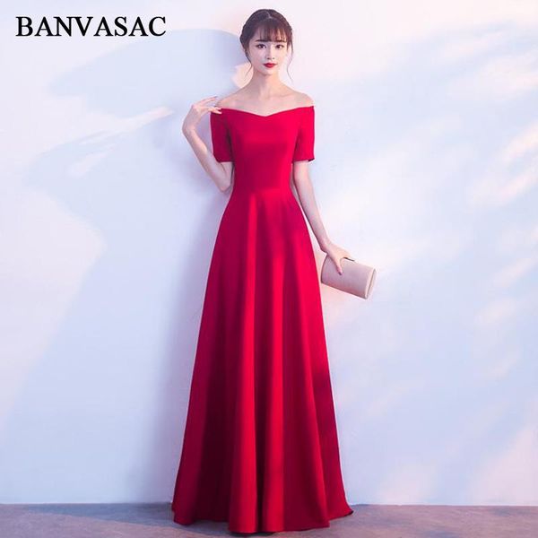 party dresses banvasac v neck 2021 satin short sleeve a line long evening off the shoulder draped zipper back prom gowns, White;black
party dresses banvasac v neck 2021 satin short sleeve a line long evening off the shoulder draped zipper back prom gowns, White;black