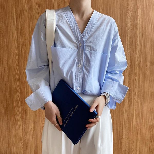 women's blouses & shirts vintage women loose blouse shirt ladies long sleeve chic female v-neck office for ol spring autumn, White
women's blouses & shirts vintage women loose blouse shirt ladies long sleeve chic female v-neck office for ol spring autumn, White