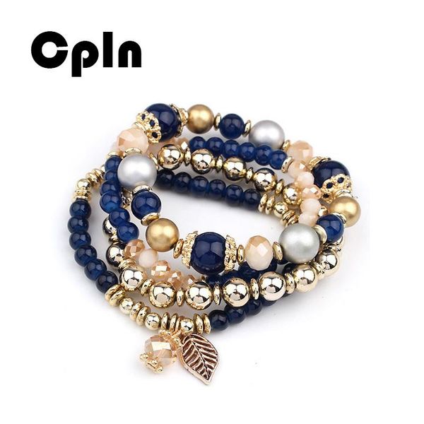 cpln fashion wild multi-layer elastic bracelets for women candy beads leaves jewelry bracelet link, chain, Black
cpln fashion wild multi-layer elastic bracelets for women candy beads leaves jewelry bracelet link, chain, Black