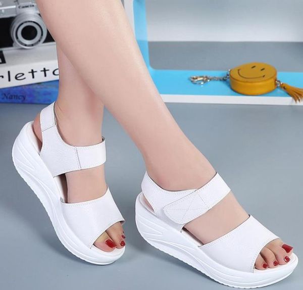 summer women's sandals 2021 fashion high heel platform open toes women wedges ladies soft leather white black
summer women's sandals 2021 fashion high heel platform open toes women wedges ladies soft leather white black