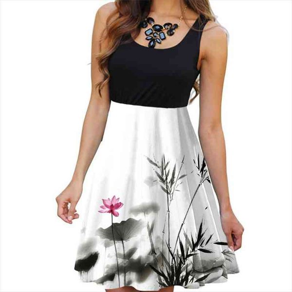 female vintage floral print dress summer tank beach dresses women casual sleeveless patchwork a-line dress vestidos, Black;gray
female vintage floral print dress summer tank beach dresses women casual sleeveless patchwork a-line dress vestidos, Black;gray