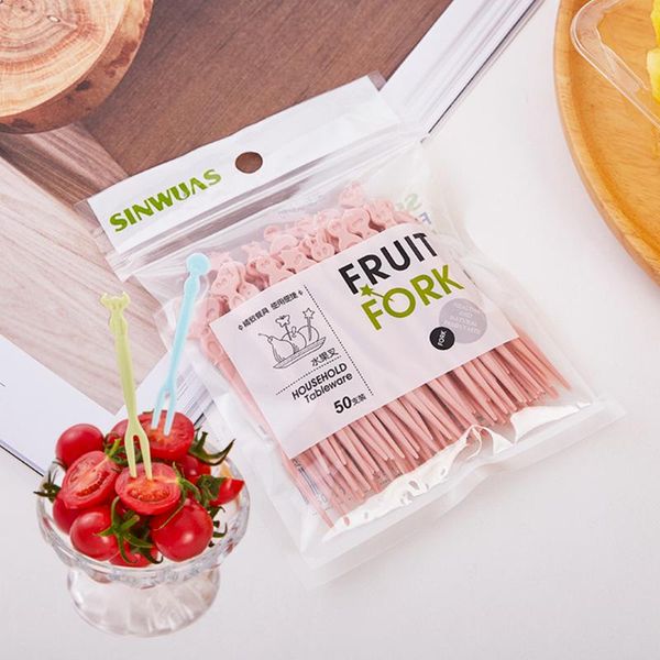 forks 50pcs disposable plastic fruit fork cute cartoon mini buffet tableware decor for ktv bar wedding party cake dessert sandwiches 
forks 50pcs disposable plastic fruit fork cute cartoon mini buffet tableware decor for ktv bar wedding party cake dessert sandwiches