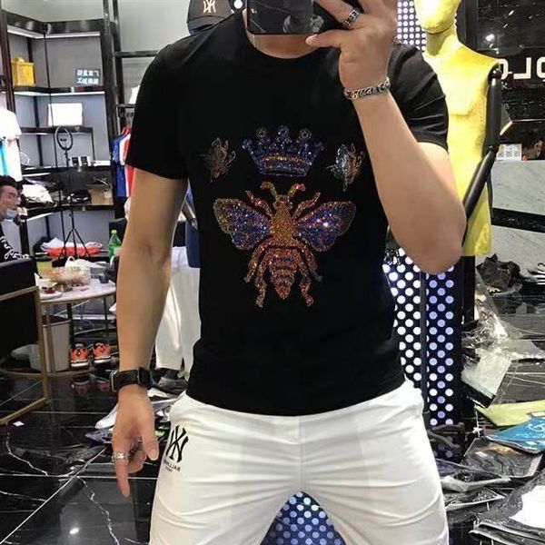 summer fashion tee letter rhinestones with diamond t shirts men summer short sleeve o neck slim fit tshirts male bee stitched beads streetw, White;black
summer fashion tee letter rhinestones with diamond t shirts men summer short sleeve o neck slim fit tshirts male bee stitched beads streetw, White;black